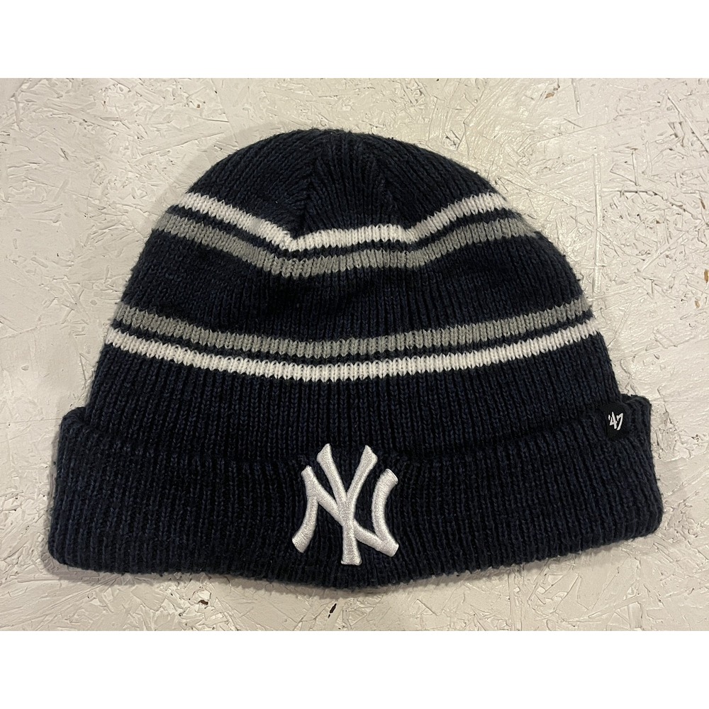 Unisex OSFA '47 Brand Blue New York Yankees NY MLB Winter Beanie‎ Hat Cap